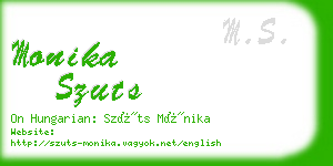 monika szuts business card